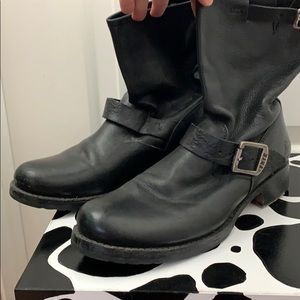 Black leather Frye boots